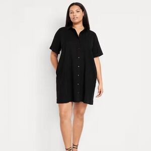 Old Navy Linen Button Down Dress XL